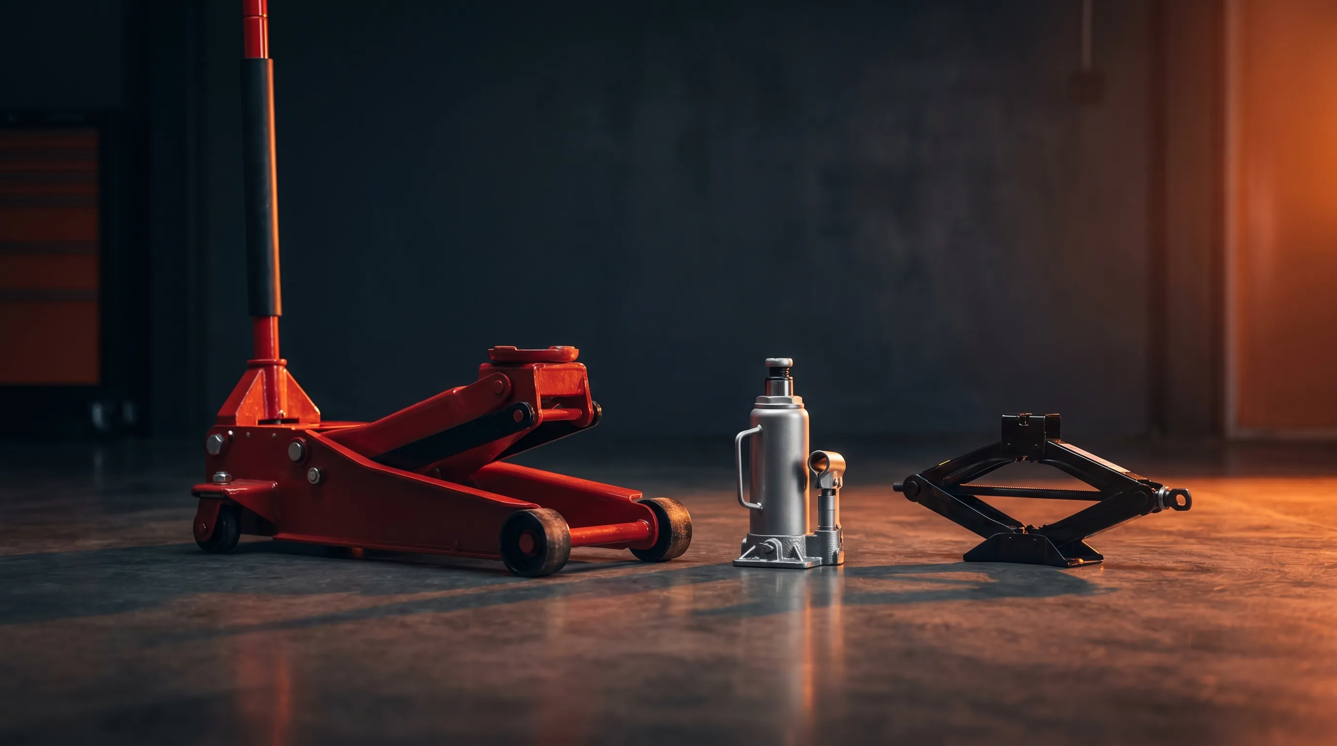 Cric hydraulique rouleau et cric ciseau de coffre — comparatif InterCar des meilleurs crics voiture