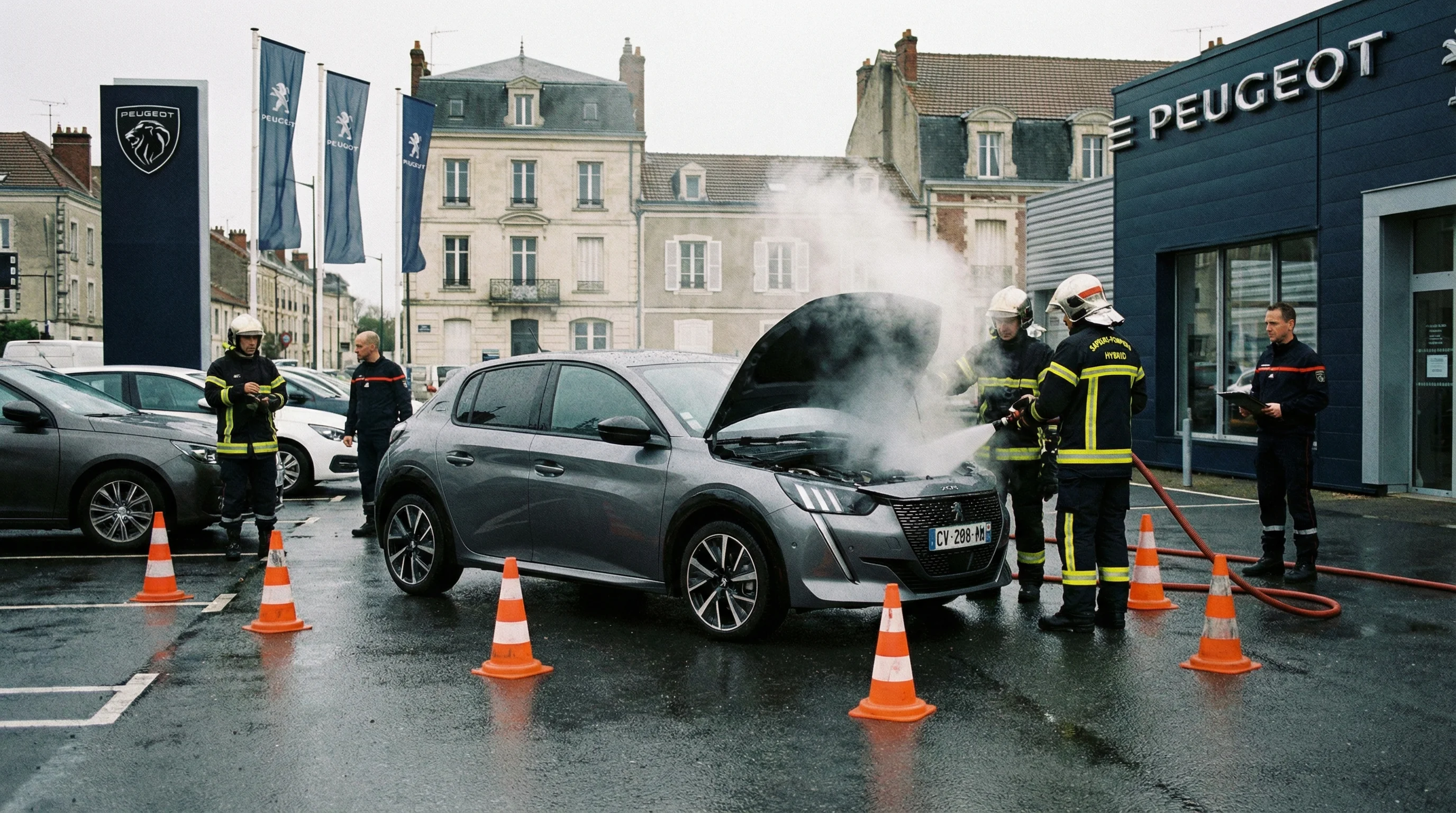 Véhicule hybride Stellantis concerné par le rappel incendie moteur 48V