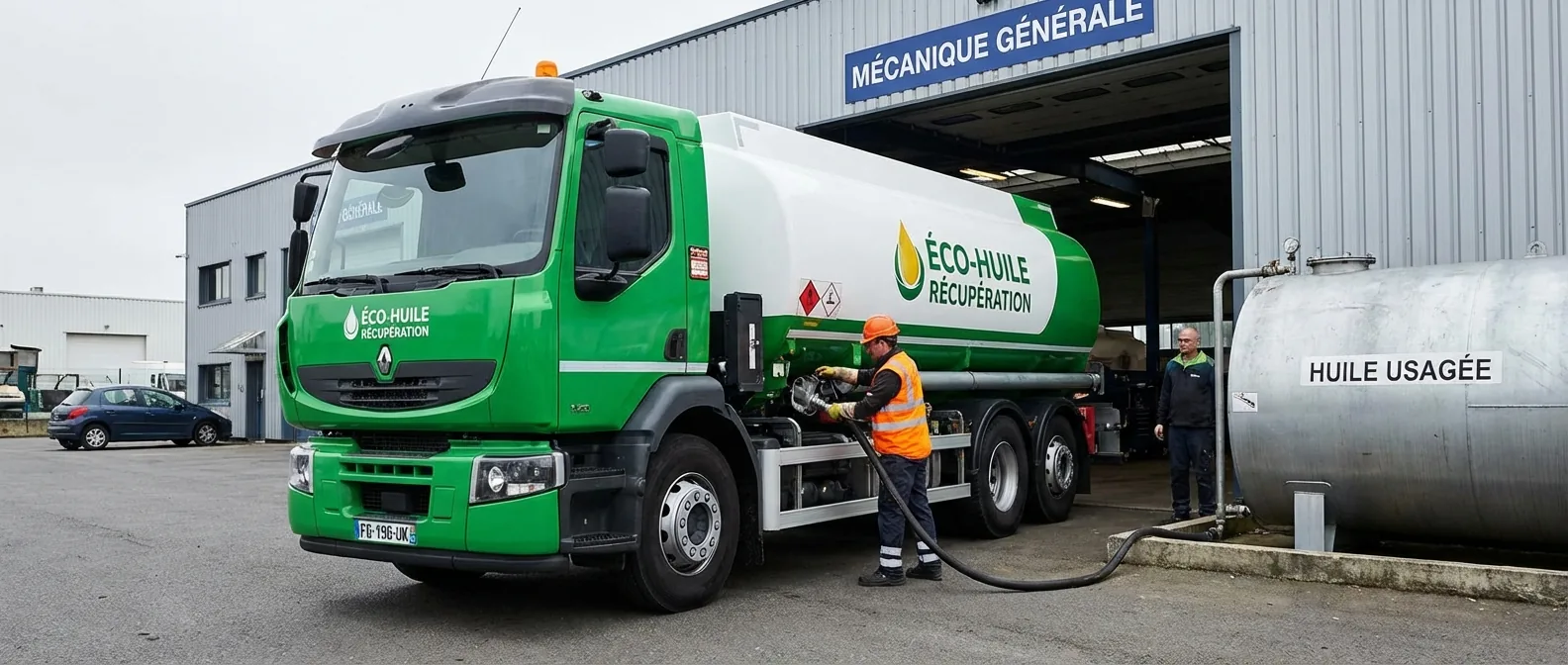 Soci&eacute;t&eacute; de r&eacute;cup&eacute;ration d'huile usag&eacute;e : collecteurs agr&eacute;&eacute;s en France