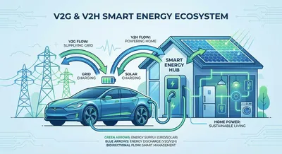 V2G V2H Hub Énergétique