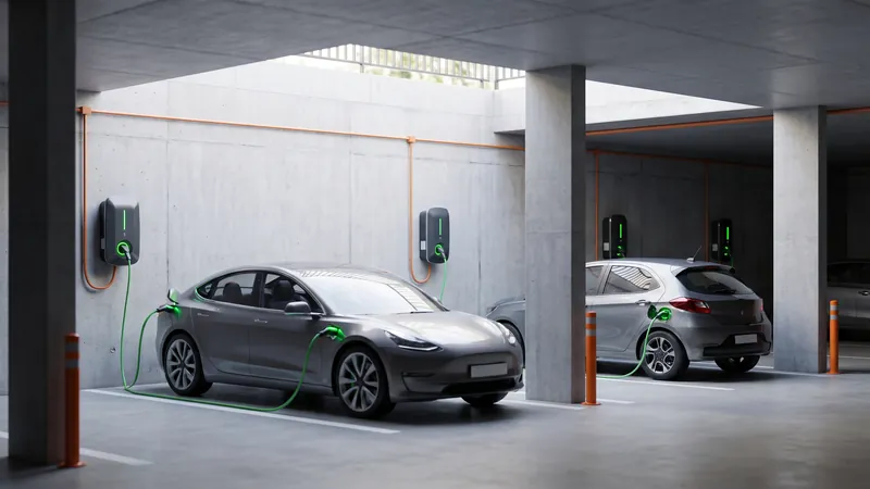 Parking de copropriété équipé de bornes de recharge pour véhicules électriques