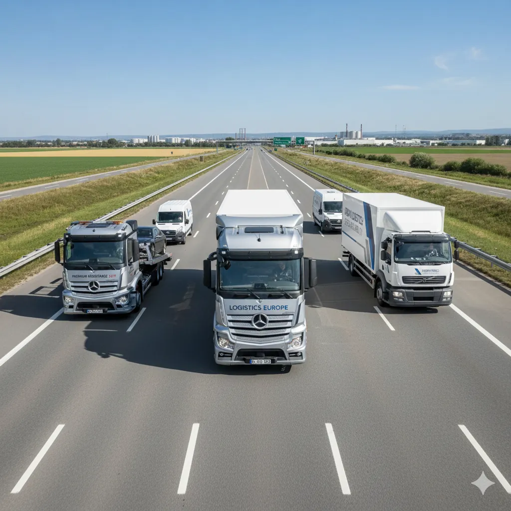 Flotte de camions Intercar prête à partir