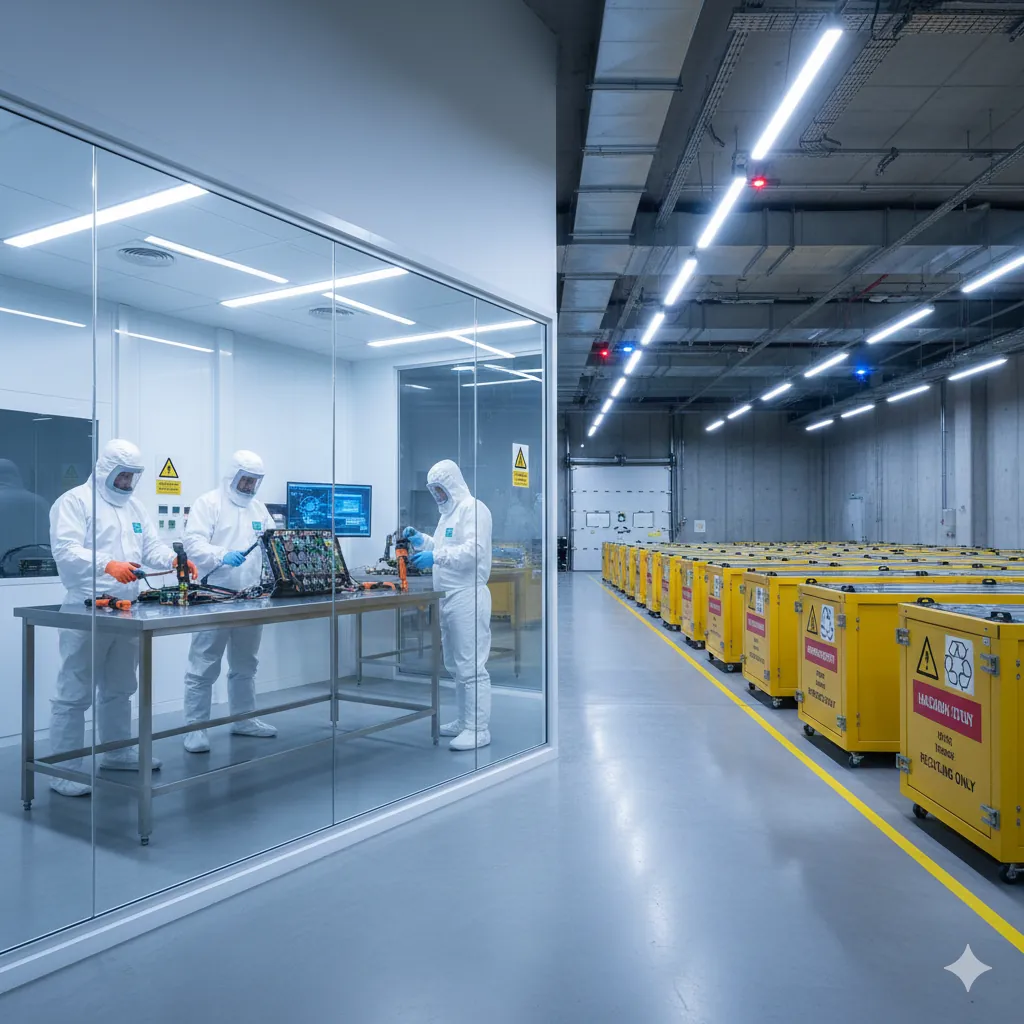 Traitement industriel de batteries